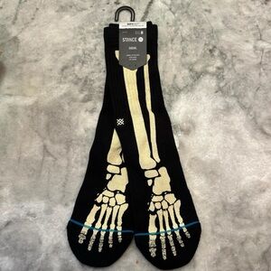 black off white blue bonez stance cotton unisex socks new with tags